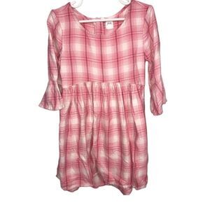 Kid's Gap Pink & White Plaid Dress